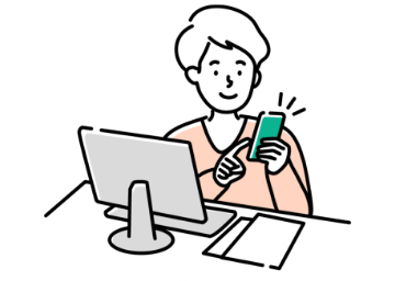 手元で確認ができて業務効率アップ！のイメージ