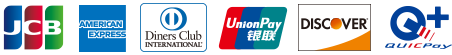 JCB American Express Diners Club UnionPay Discover QUICPay