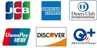 JCB American Express Diners Club UnionPay Discover QUICPay