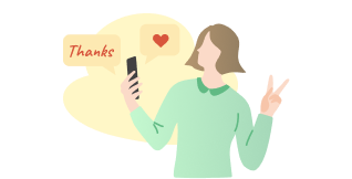 振込時にメッセージを送るイメージ