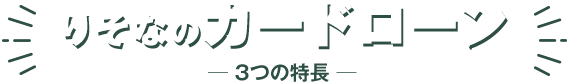 りそなのカードローン 3つの特長