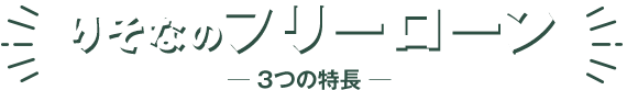 りそなのフリーローン 3つの特長