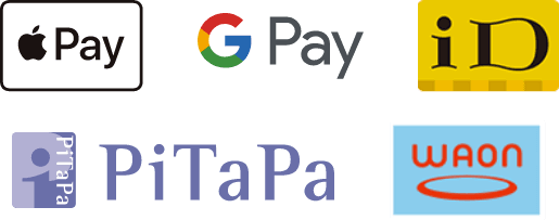 Apple Pay、Google Pay、iD、PiTaPa、WAONに対応