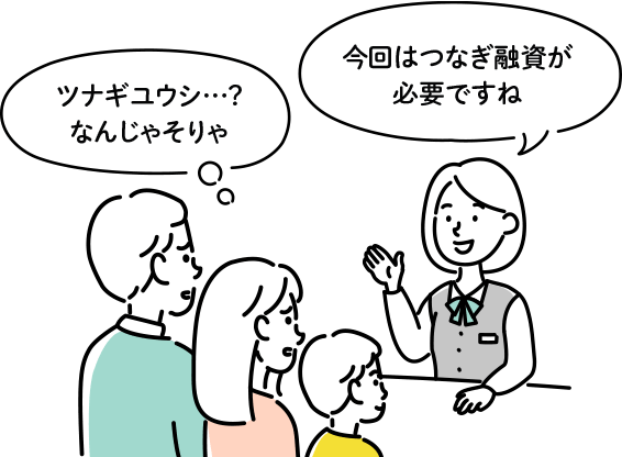 今回はつなぎ融資が必要ですね ツナギユウシ…？なんじゃそりゃ