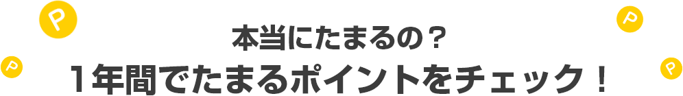 本当にたまるの？1年でたまるポイントをチェック！