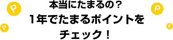 本当にたまるの？1年でたまるポイントをチェック！