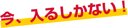 今、入るしかない！
