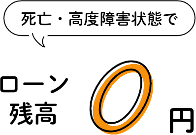 死亡・高度障害状態でローン残高0円