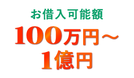 お借入可能額 100万円～1億円