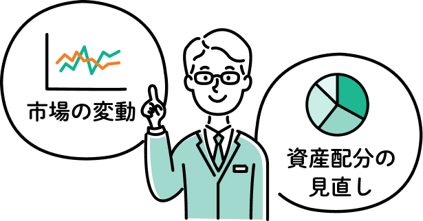 市場の変動、資産配分の見直し