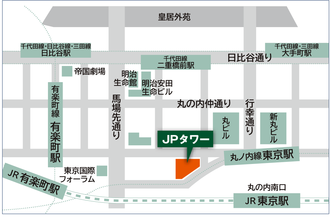 JPタワーりそな銀行東京営業部のマップ