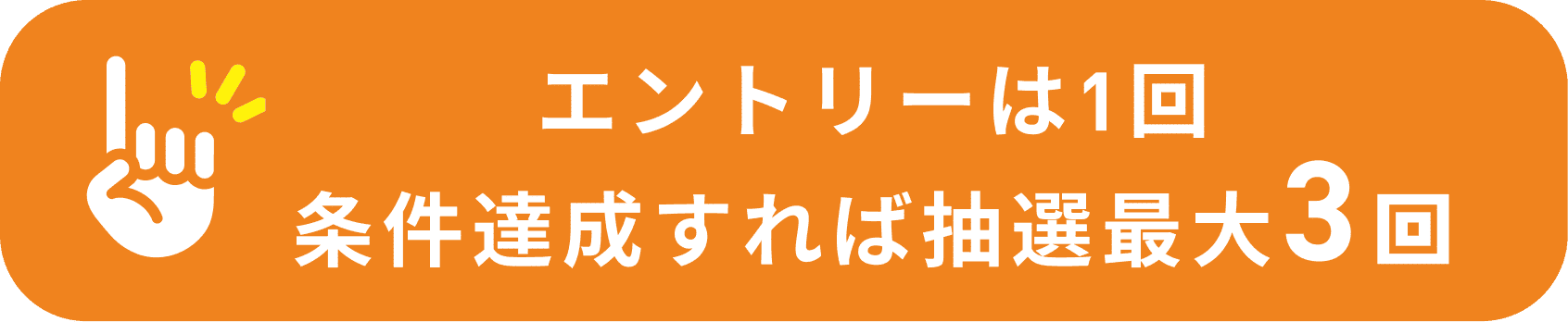 エントリーは1回 条件達成すれば抽選最大3回