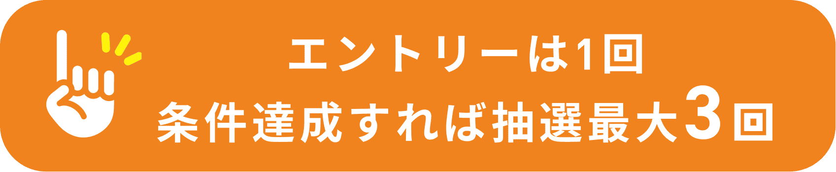 エントリーは1回 条件達成すれば抽選最大3回