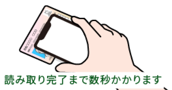 読み取り完了まで数秒かかります