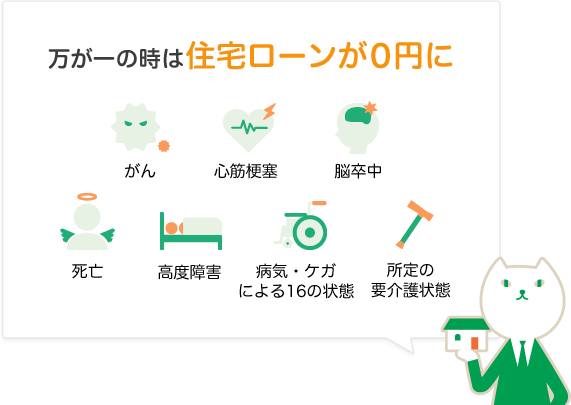 万が一のときは住宅ローンが0円に