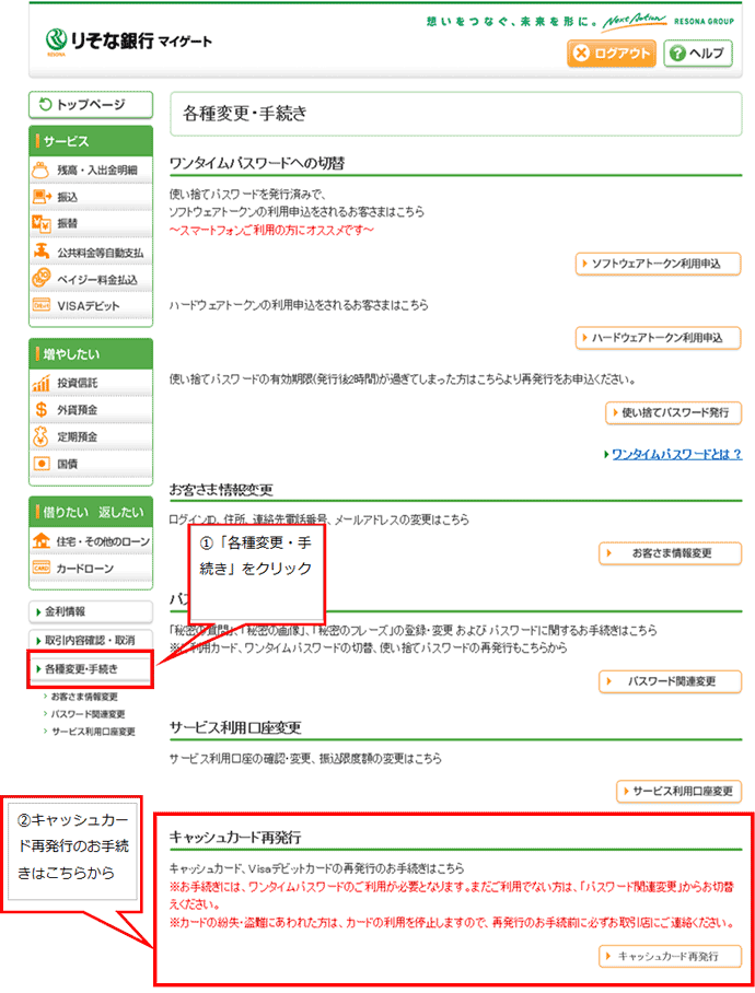 マイ と りそな は ゲート