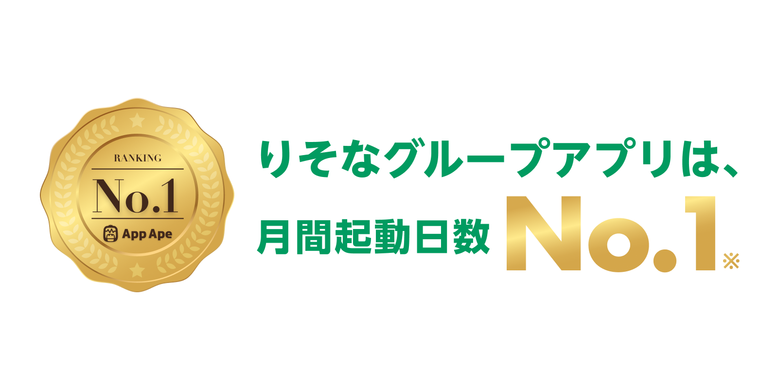 りそなグループアプリは、月間起動日数No.1