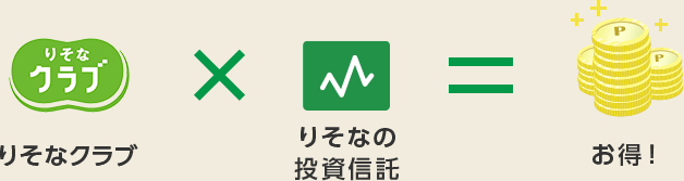 りそなクラブ ✕ りそなの投資信託 ＝ お得！