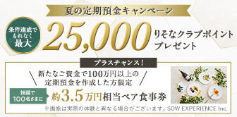 夏の定期預金キャンペーン