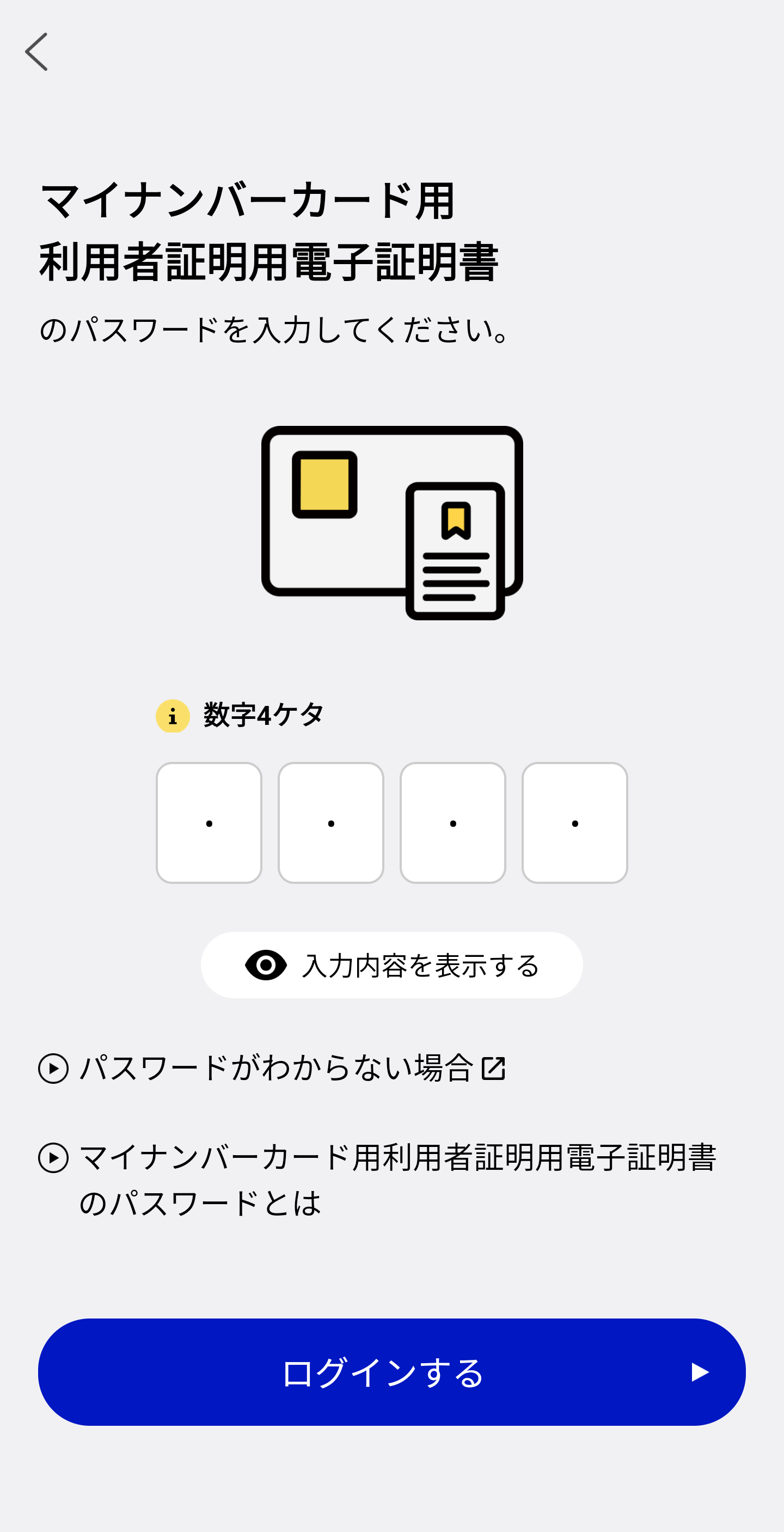 パスワード入力