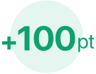 +100pt