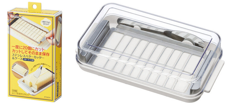 バターを10gずつに分けられるカッター付きの「バターカッター＆バターケース」も人気商品です。